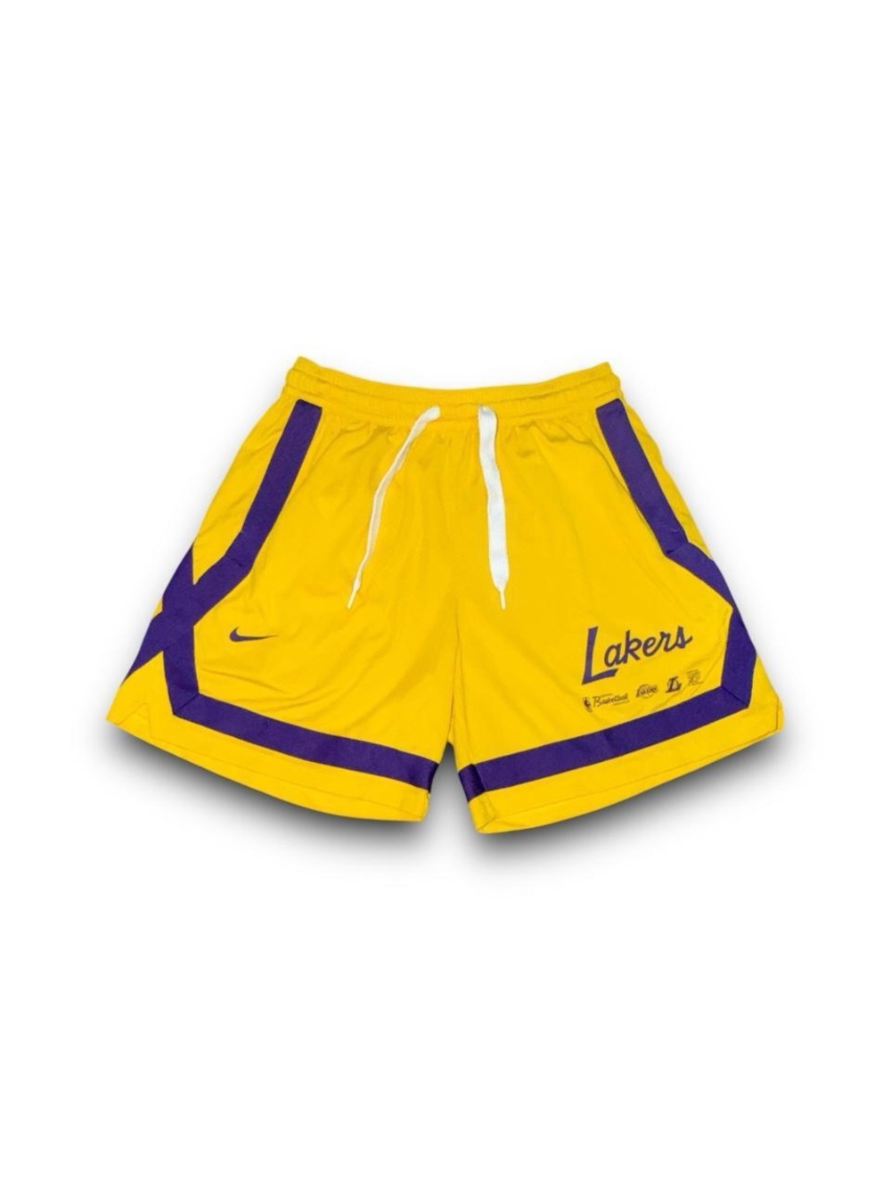 LA Lakes NBA Nike dri-fit basketball shorts gold men’s medium